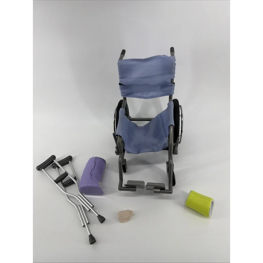 American Girl Doll 'Feel‎ Better Kit' Wheelchair, 2 Casts, Bandage, Crutches